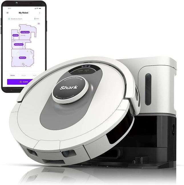 Shark AI Ultra Robot Vacuum with Matrix Clean, Self-Empty (AV2511AE, White)