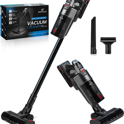 BRITECH Cordless Lightweight Stick Vacuum Cleaner 500W Motor 40min LED Display