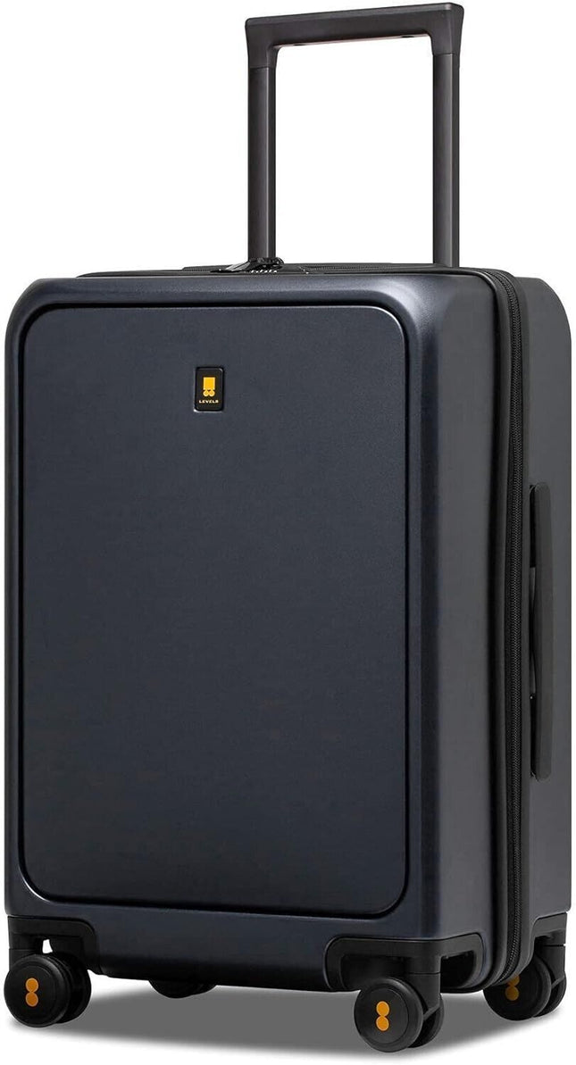 LEVEL8 Road Runner Pro Carry-On Luggage 20” Lightweight Carry-On 20-Inch - Black